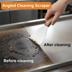 Griddle Scraper, Stainless Steel Slant Edge Metal Grill Scraper 2 pcs，Suitable for teppanyaki, grills, and kitchen cleaning