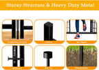 getlay 36 in(h) garden fence, wide gate low, close-up detail