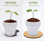 6 Pieces 6/8/10 Inch Cork Plant Pad 3 Sizes Cork Plant Mat Plastic Round Plate Coasters for Garden, Courtyard, Pot, Indoor Outdoor and DIY Craft Project