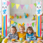 NOVWANG 40 Inch 3D Rabbit Bunny Easter Windsock, Spring Windsocks for Yard Garden Patio Balcony, Easter Outdoor Hanging Decorations
