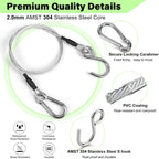 6pcs 23.6in Hanging Chain Cable with Carabiner &S Hook,88lb Load | Tool-Free Installation,for Planters, Lanterns, Outdoor Yard Christmas Decorations