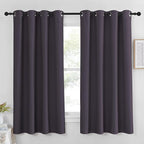 NICETOWN Greyish Purple Blackout Curtain for Living Room - Solid Thermal Insulated Grommet Blackout Panel/Drape for Bedroom Kitchen Window (1 Panel, 52 inches Wide by 54 inches Long)