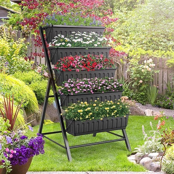 sejov 4ft vertical raised garden bed, 5 tiers, view 9