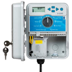 Hunter X-Core 4 Zone Sprinkler Timer, Indoor/Outdoor Sprinkler Controller | 4 station irrigation controller with seasonal adjustment, memory backup, manual controls, and no WiFi needed