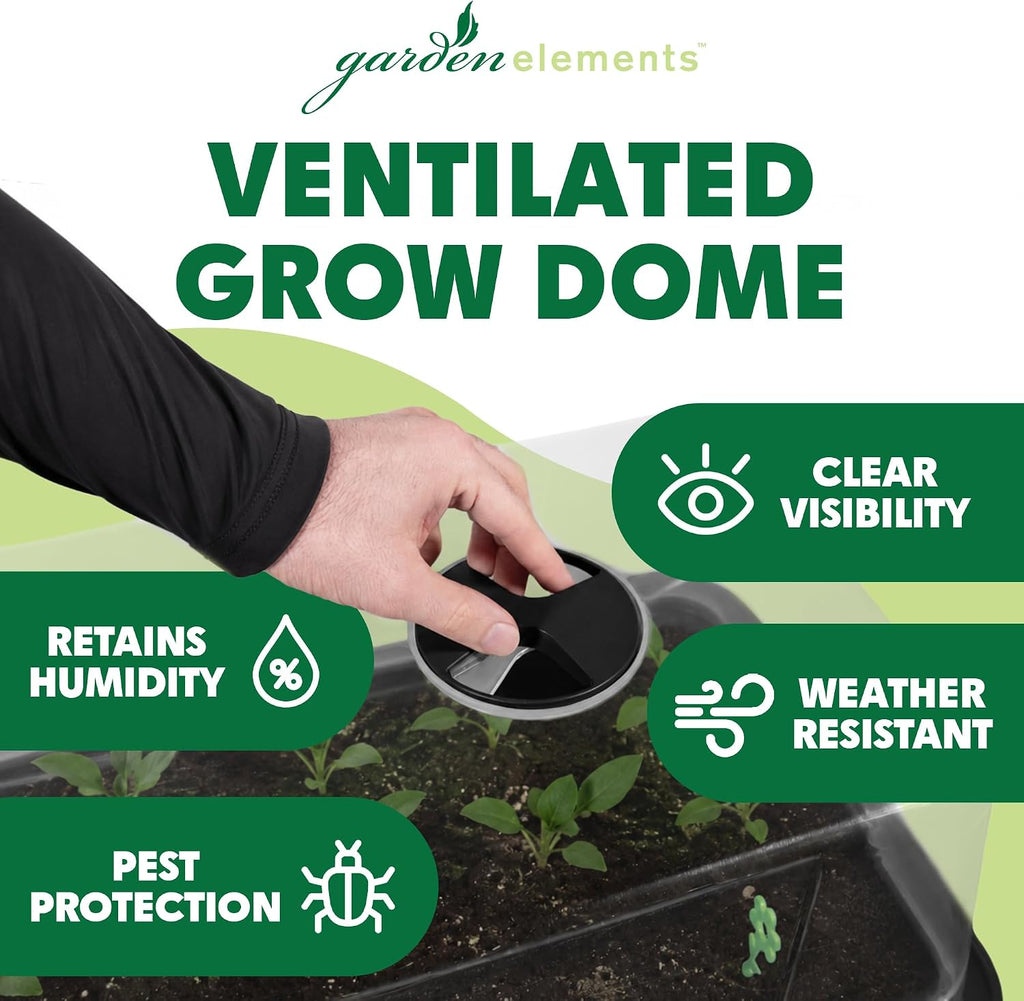 garden elements black elevated raised garden bed, 29.5" showing dimensions