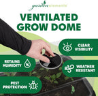garden elements black elevated raised garden bed, 29.5" showing dimensions