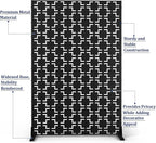 Outdoor Privacy Screen,72" H×47" W Metal Privacy Screen, Freestanding Privacy Fence Panels for Patio