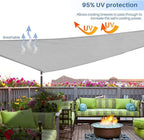 E&K Sunrise 10' x 10' x 10' Sun Shade Sail Triangle Canopy Shade Cover UV Block for Patio Backyard Garden Outdoor (Light Gray)