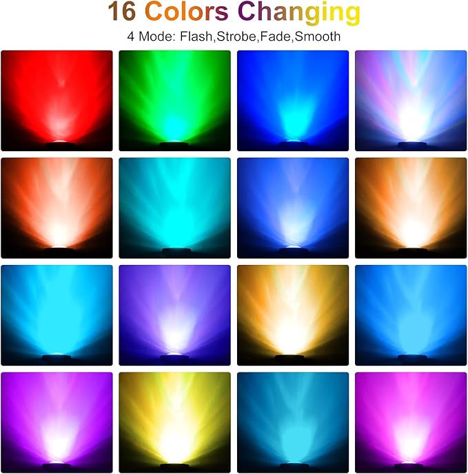 RGB Pond Lights with Timer, LED Underwater Submersible Colorful Landscape Spotlights, 98ft Remote Control IP68 Waterproof Fountain Lights for Fish Aquarium Tank Garden Yard Pool (Set of 4)