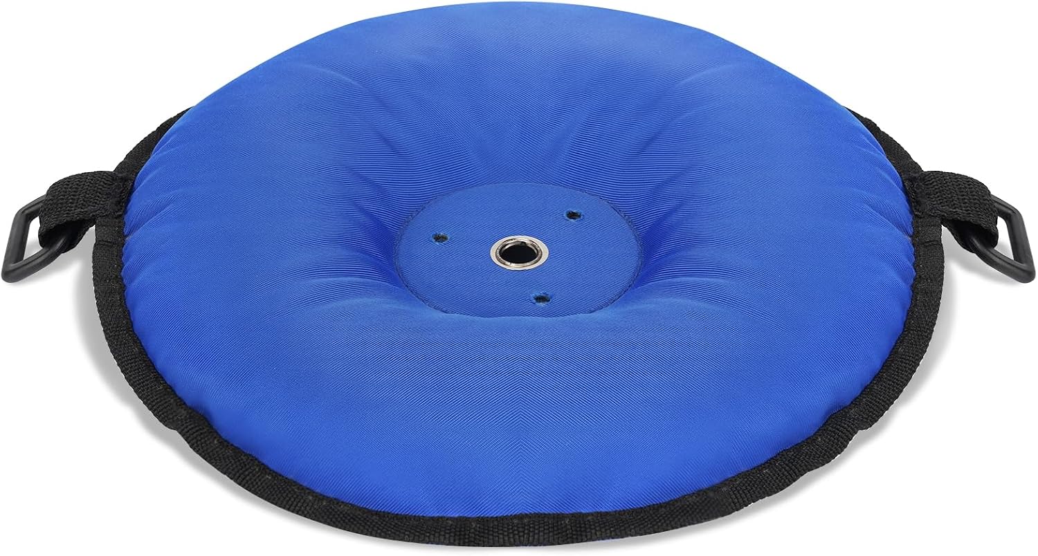 Buzzlett Weighted Sand Bag Boat Base for Bird Deterrent Systems, 5 lbs | Compatible with Bird B Gone/Bird Barrier Long Legs Bird Deterrent, for Boats & Docks, Weatherproof Blue Canvas