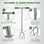 walensee twist tiller with large steel claw for, front angle view