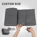 LOVE STORY Custom Size 3.3'x7' Dark Grey Balcony Privacy Screen,UV Block Privacy Fence Screen,90% Shield for Outdoor Pool Garden Apartment Railing