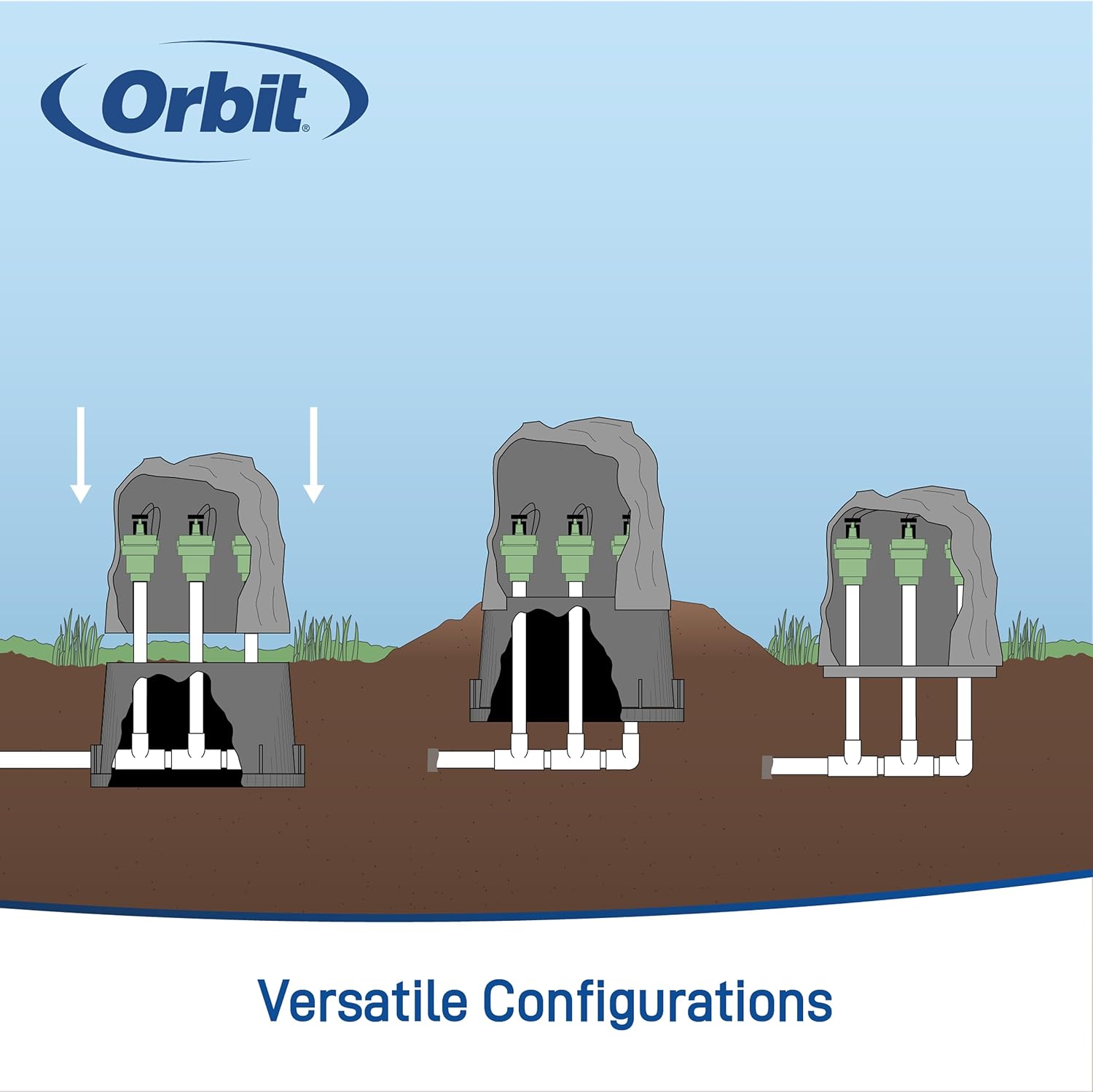 Orbit 53016 Granite Resin Rock Box Sprinkler Valve Cover