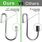 30 Pack 2.4 inches Heavy Duty S Hooks for Hanging, Pan Pot Holder Wire Shelves Rack Hooks for Hanging, S Shaped Hanger Metal Hooks for Kitchen Pots Utensils Jeans Clothes Bags Hats Towels Plants