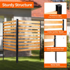 svarog 3 panels outdoor privacy screen fence panels,wood shown in use