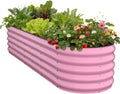 pattiumo galvanized raised garden bed 8x2x1.5 ft, oval, main product view