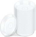 GREANER Plant Saucers for Indoors, 30 Packs Durable Plastic Plant Trays for Pots, Clear Plastic Flower Plant Pot Saucer for Indoor Outdoor Garden（4 Inch