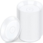 GREANER Plant Saucers for Indoors, 30 Packs Durable Plastic Plant Trays for Pots, Clear Plastic Flower Plant Pot Saucer for Indoor Outdoor Garden（4 Inch