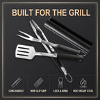 grill utensils set,bbq tools kit grilling accessories for, close-up detail