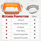 Collapsible XL Smoker & BBQ Prep Tub with Locking Lid | Includes Cutting Board, Meat Marinade & Brine Container For Turkey, Brisket & Ribs - Best Grill Accessories Gifts For Men