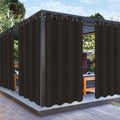 PureFit Outdoor Curtains for Patio Waterproof Weatherproof, UV Resistant Outside Curtains for Gazebo, Front Porch, Pergola, Sun Blocking Privacy Curtain, 52W x 84L inch, 1 Panel, Chocolate