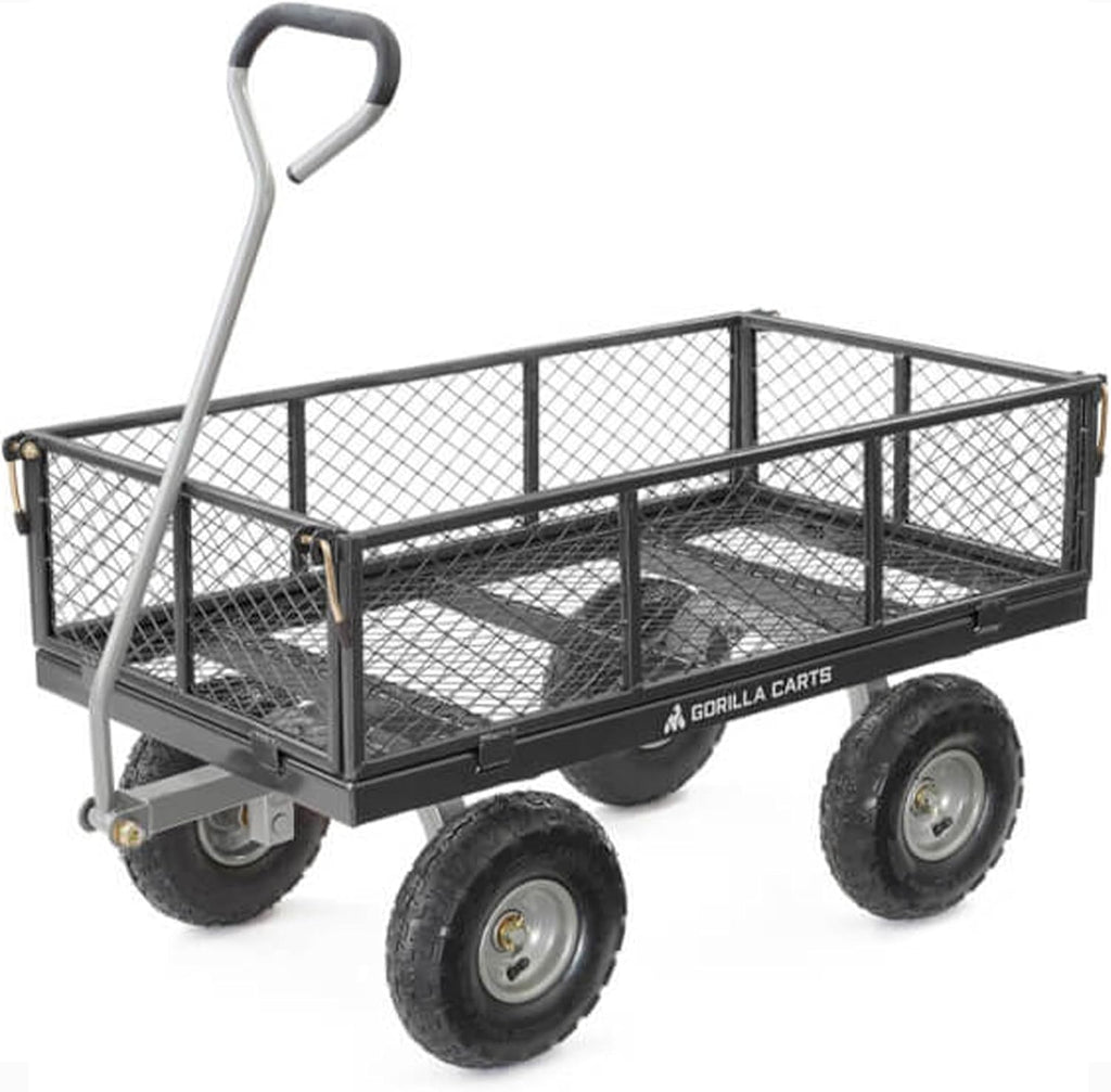 gorilla carts steel utility cart, 800 lb capacity, main product view