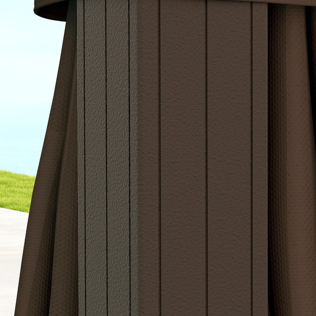 outsunny 10' x 10' hardtop gazebo with curtains, view 9