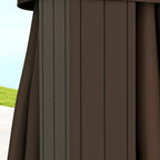 outsunny 10' x 10' hardtop gazebo with curtains, view 9