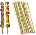 200 Pcs 12inch Natural Green Flat Wide bamboo kabob skewers for grilling Fruit Sticks Kebabs appetizers Barbecue Kababs Party mini wooden bbq skewers
