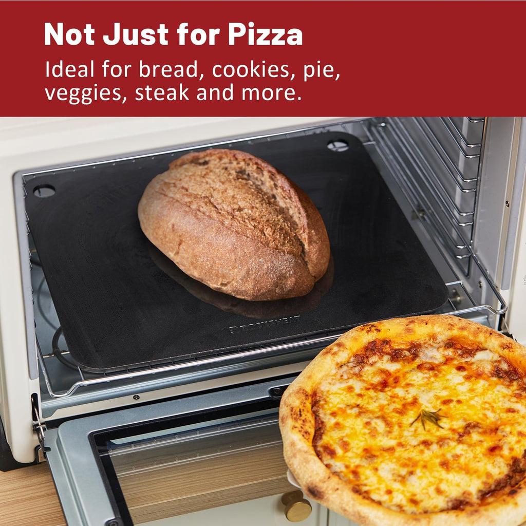 Pizza Steel Baking Steel, 16 x 13.4 Inch Heavy Duty Carbon Steel Pizza Baking Plate, 20X Faster Heating for Crispy Pizza Crust & Artisan Bread, Ideal for Oven Grill Home & Commercial Use