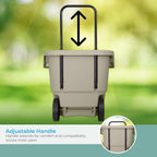 suncast garden cart on wheels, taupe 15.5-gallon resin, package contents