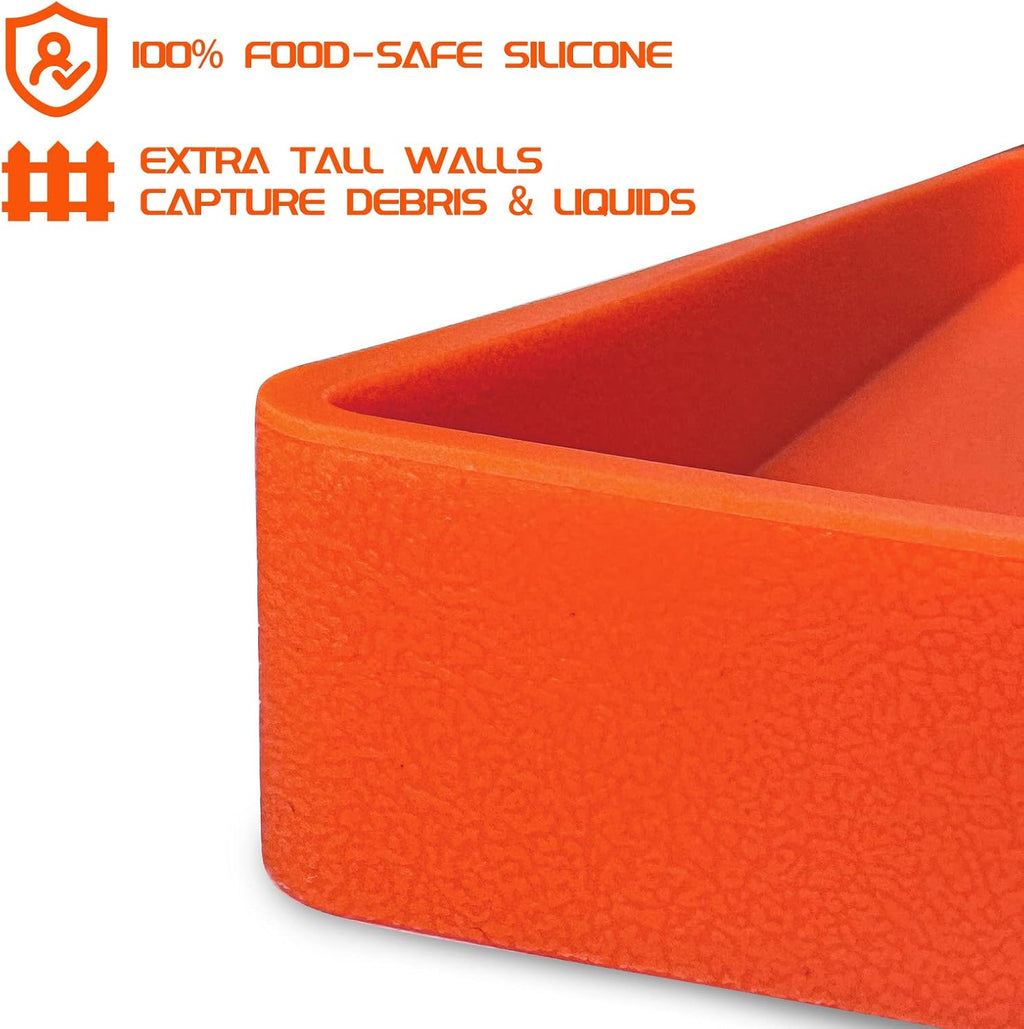 Silicone Griddle Mat Cover for Blackstone 22 Inch Griddle, Heavy Duty Food Grade Silicone Griddle Cover, Griddle Accessories for Blackstone Grill, All Season Protective Cover (Orange, 22 Inch)