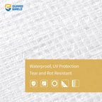 guard shield clear white tarp heavy duty 20x30, close-up detail