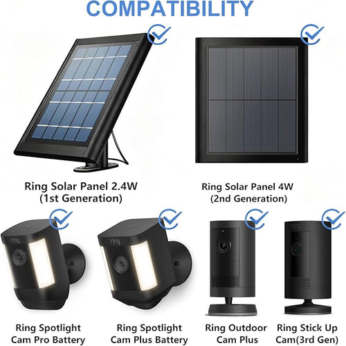 2-in-1 Wall Mount for Solar Panel, Stick Up Cam Battery, Spotlight Cam and Spotlight Cam Plus/Pro(Battery), Adjustable Angle to Get Maximum Sunlight for Your Solar Panel