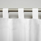 Exclusive Home Cabana Solid Indoor/Outdoor Light Filtering Hook-and-Loop Tab Top Curtain Panel Pair, 54"x132", White