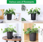 JERIA 50-Pack 1 Gallon Flexible Plant Nursery Pots with 50Pcs Plant Labels,Thickened Soft Plastic Seedling Pots,Seed Starting Pot Flower Plant Container for Succulents，Seedlings