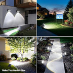WdtPro Solar Spot Lights Outdoor Waterproof, Bright Solar Lights Outdoor with 16 Extra-Large LEDs, 3 Modes Landscape Spotlights, 2-in-1 Solar Powered Light for Yard Flag Garden, 2 Pack, Cool White