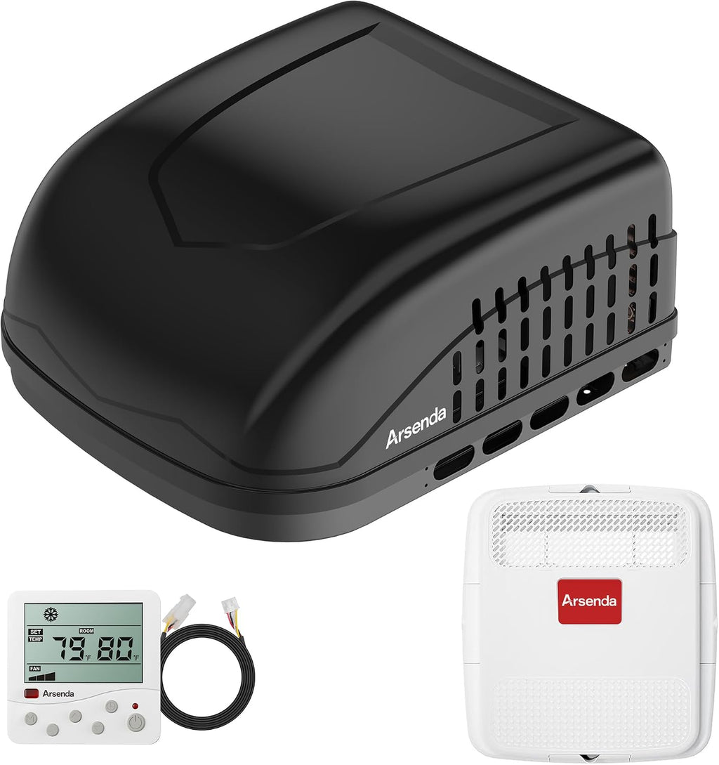 rv air conditioner 18000 btu with heat pump shown in use