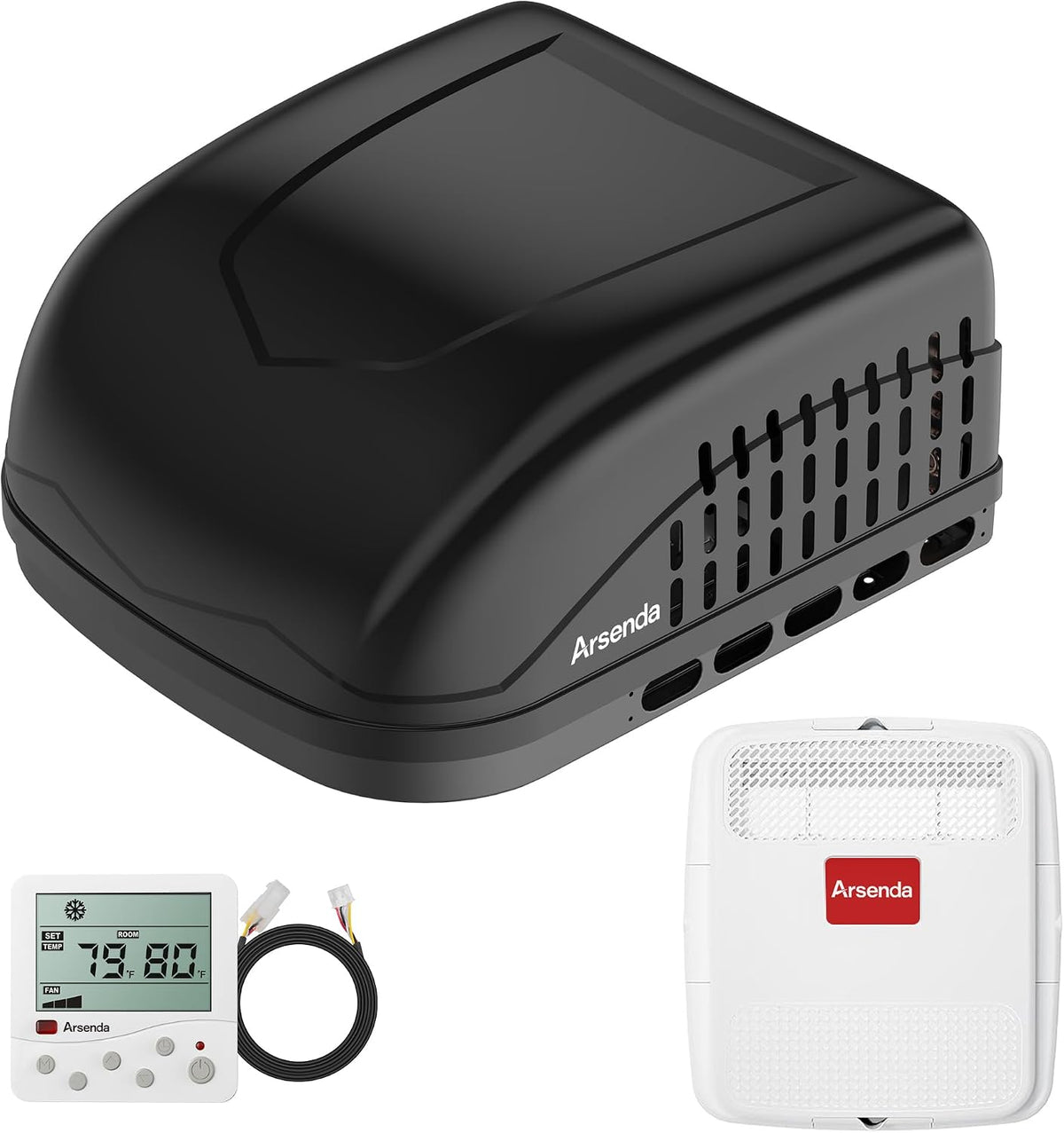 rv air conditioner 18000 btu with heat pump shown in use