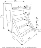 Furinno TIOMAN Plant Stand Indoor Outdoor, Tabletop Mini Ladder Planter Stand, Planter Shelf, Organizers, Indoor, Outdoor, Patio, Balcony, Garden, Pine Wood