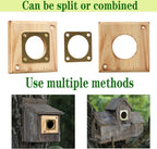 6-piece Metal Bluebird House Predator Guard，Metal Birdhouse Guard，Bird House Hole Protector Guard for Eastern Bluebird Box （3.81 cm Opening）