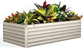 Garvee 6x3x2ft Galvanized Raised Garden Bed Outdoor,Rust-Resistant Raised Garden Beds for Gardening, Easy Assembly Outdoor Garden Box & Planters, Beige