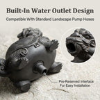 Pond spitters for Small Ponds Garden Decor for Koi Pond Decorative Stone-Effect Sculpture with Water Pump and Hose for Balcony,Courtyard Home Office