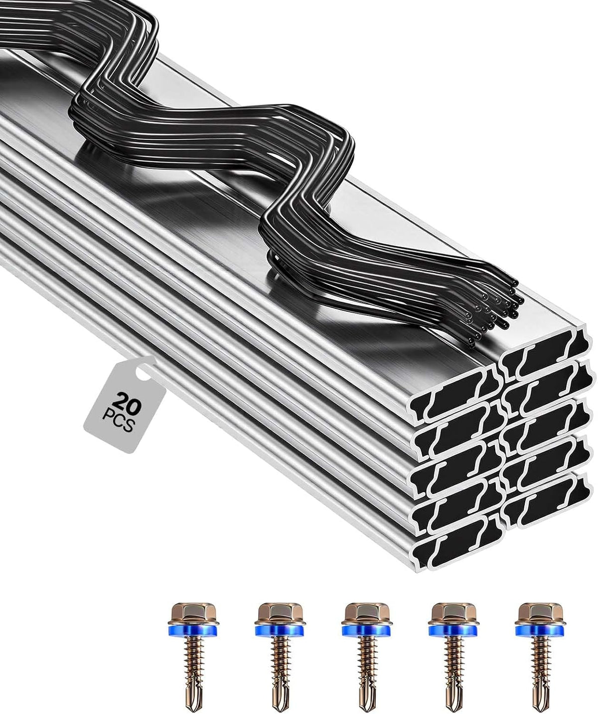 vevor greenhouse spring wire and lock channel, 20, main product view