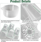 Cdd's Path Upgraded 5-Pack 6 Inch Naked Root Planter Self Watering Pots Set, Plant Pots with Holes for Indoor/Outdoor Plants with Watering Hole/Reservoir and Air Pipes, Clear
