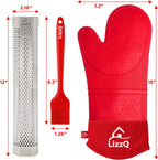 Premium Pellet Smoker Tube 12 inches - 5 Hours of Billowing Smoke | for Any Grill or Smoker, Hot or Cold Smoking, Stainless Steel 304, Silicone Oven Mitt (Set of 1) & Basting Brush, Free eBook