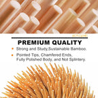 BETESINE 24 Inch Bamboo Marshmallow Roasting Sticks, 100 Pack, 6.3mm | Long 24-inch bamboo s'mores sticks for fire pits, campfires, hot dogs and cookouts; 100 disposable roasting sticks