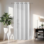 Joydeco Blackout Door Curtain for Doorway Privacy 108 Inches Long, Grommet Closet Curtain for Open Closet, Room Divider for Bedroom Living Room (Greyish White 52Wx108L, 1 Panel)