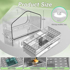 Clear Window Bird Feeder with 3 Strong Suction Cups and Detachable Seed Tray, Sturdy Acrylic Bird Feeders for Viewing Wild Birds Outside, and Garden Decor, Outdoor Birdhouse Feeder