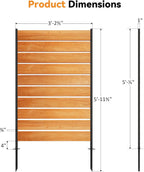 modern shade 5x3 privacy fence panels, cedar wood shown in use